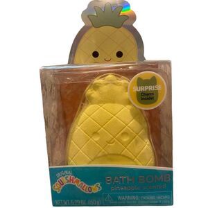Squishmallows Pineapple Scented Bath Bomb with Surprise Charm Inside 5.29 oz
